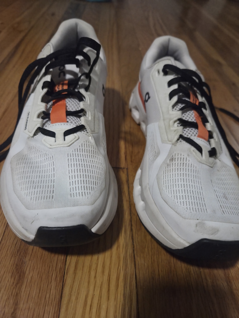 On Running Running Women's Cloudwhite Running Shoes with Orange Accent